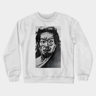 Miyamoto musashi portrait coal drawing Crewneck Sweatshirt